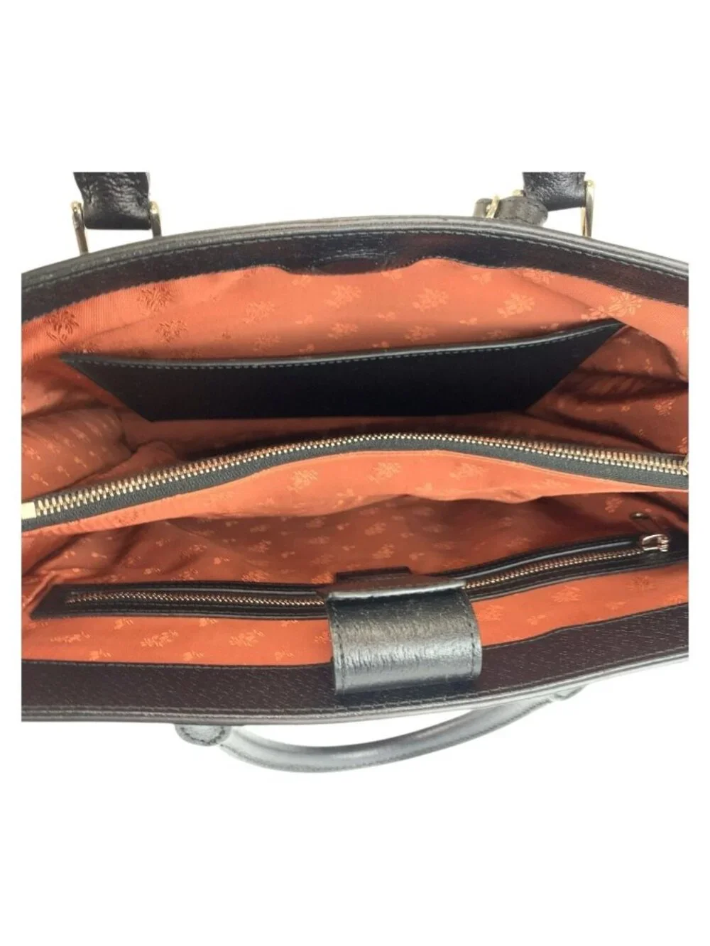 Gucci Interlocking Black Canvas Leather Business Tote Shoulder Bag 2-Way